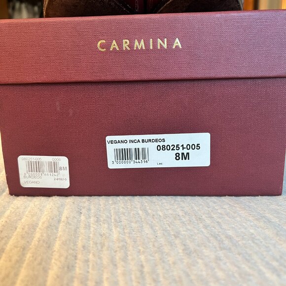 Carmina Men’s Oxford Brogue Shoes – Burgundy (Oxblood) – Handmade. Size 8.5 main image 11